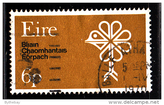 Ireland Used Scott #277 6p Stylized Bird, Tree, Shamrock - Nature Conservation Year - Gebraucht