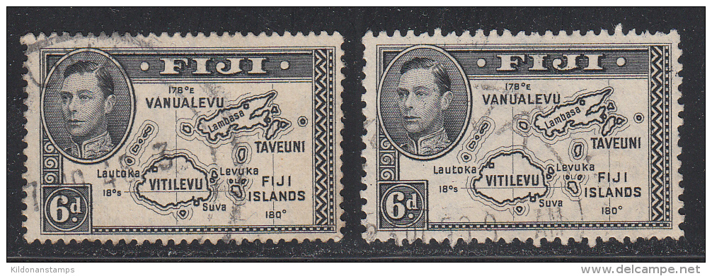 Fiji 1938-55 Cancelled, Sc# , SG 261 (perf 13.5), 261b (perf 12) - Fidschi-Inseln (...-1970)