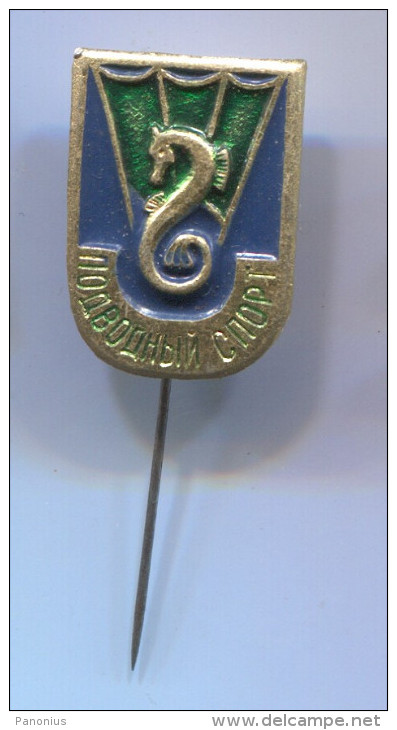 Diving Underwater Activities - Russian Pin Badge - Diving