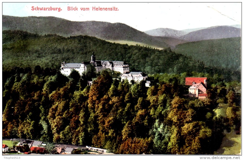 ALLEMAGNE. Carte Postale Ayant Circulé. Schwarzburg Blick Vom Helenensitz. - Schwarzenberg (Erzgeb.)