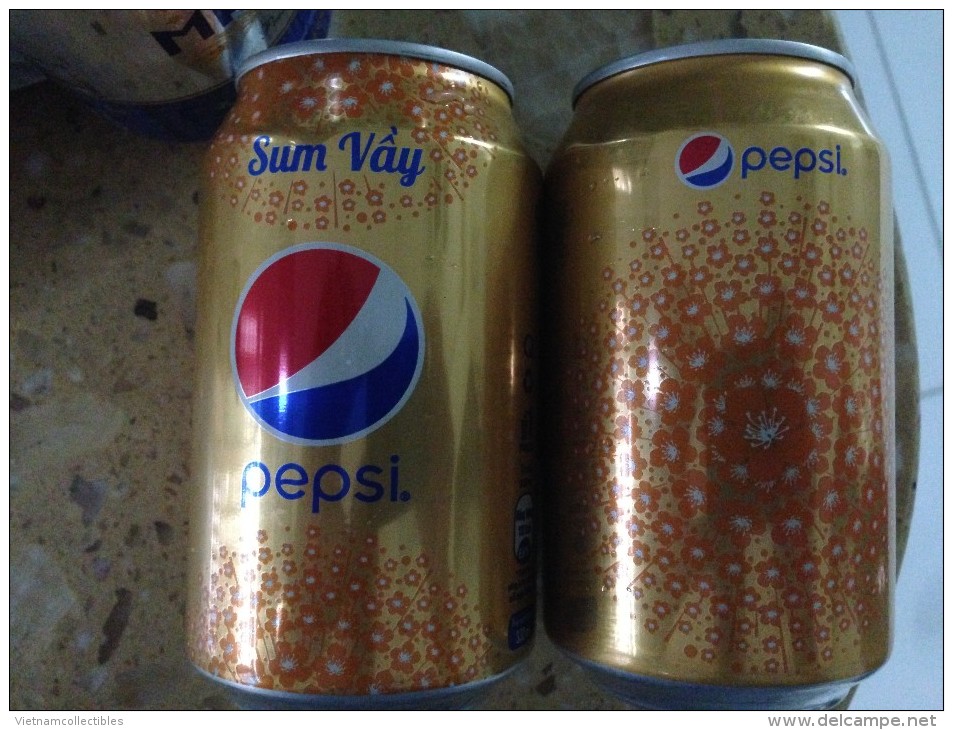 Vietnam Viet Nam Pepsi New Year 2016 330ml Can / Opened By 2 Holes - Cannettes