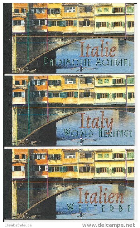 ONU - 2002 - RARES CARNETS DE PRESTIGE Des 3 BUREAUX - PATRIMOINE MONDIAL : ITALIE - Gemeinschaftsausgaben New York/Genf/Wien