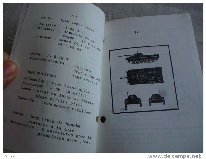CB8 LC141 Militaria Armement Manuel Identification Tank  Véhicule Blindé Obusier Ambulancz Mitrailleuse - Vehicles
