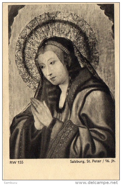 Andachtsbild - Heilige Maria - Salzburg St. Peter / 16. Jhdt Ca 1940 - Religion &  Esoterik