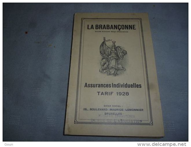 CB8 LC141 Tarif 1928 Assurances La Brabançonne 120 Pages - ... - 1799