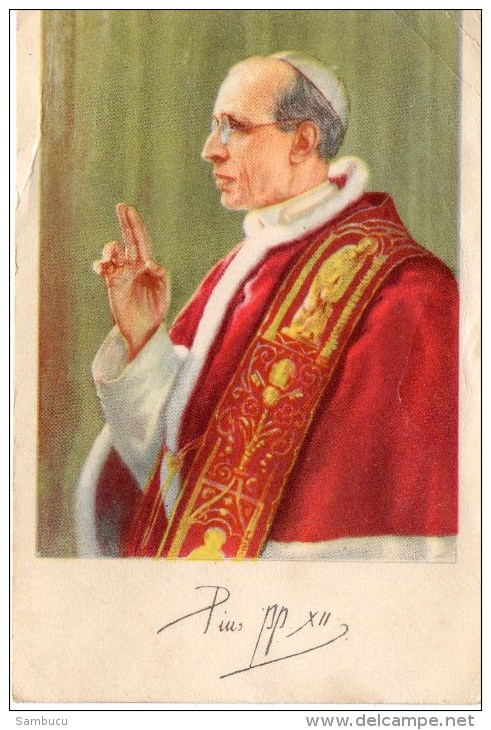 Andachtsbild - Papst Pius XII Ca 1940 - Religion &  Esoterik