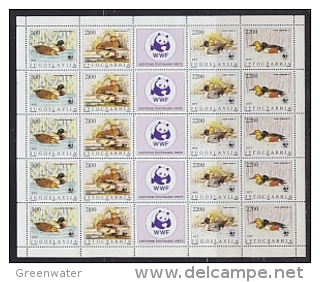 Yugoslavia 1989 WWF 4v+logo In Sheetlet ** Mnh  (W641) - Unused Stamps