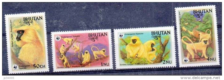 BHOUTAN, WWF, Yvert 621/24 ** Neuf Sans Charniere. MNH - Unused Stamps