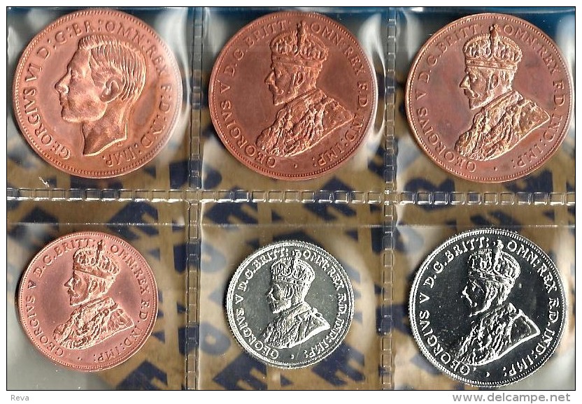 AUSTRALIA REPRODUCTIONS !! OF 6 RARE & SCARCE PRE-DECIMAL COINS LIKE 1 PENNY 1930 ETC. UNC  READ DESCRIPTION CAREFULLY!! - Otros & Sin Clasificación