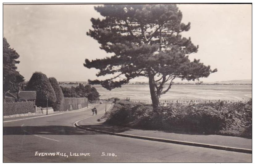 Real Photo Evening Hill Liliput Poole Dorset Postcard Front Plain Back (DOR72475) - Autres & Non Classés