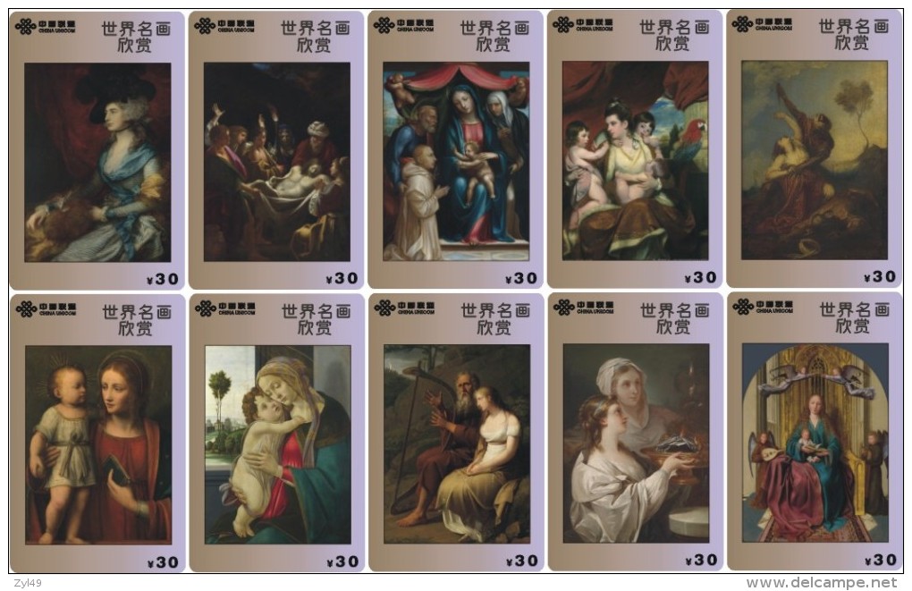 A03042 China phone cards Oil Painting 90pcs