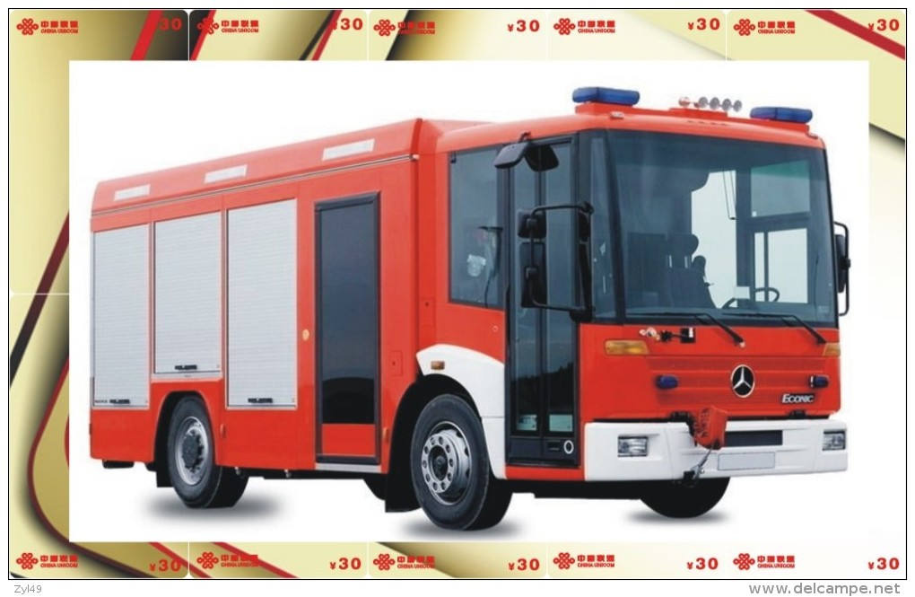 A04404 China Phone Cards Fire Engine Puzzle 160pcs - Pompieri