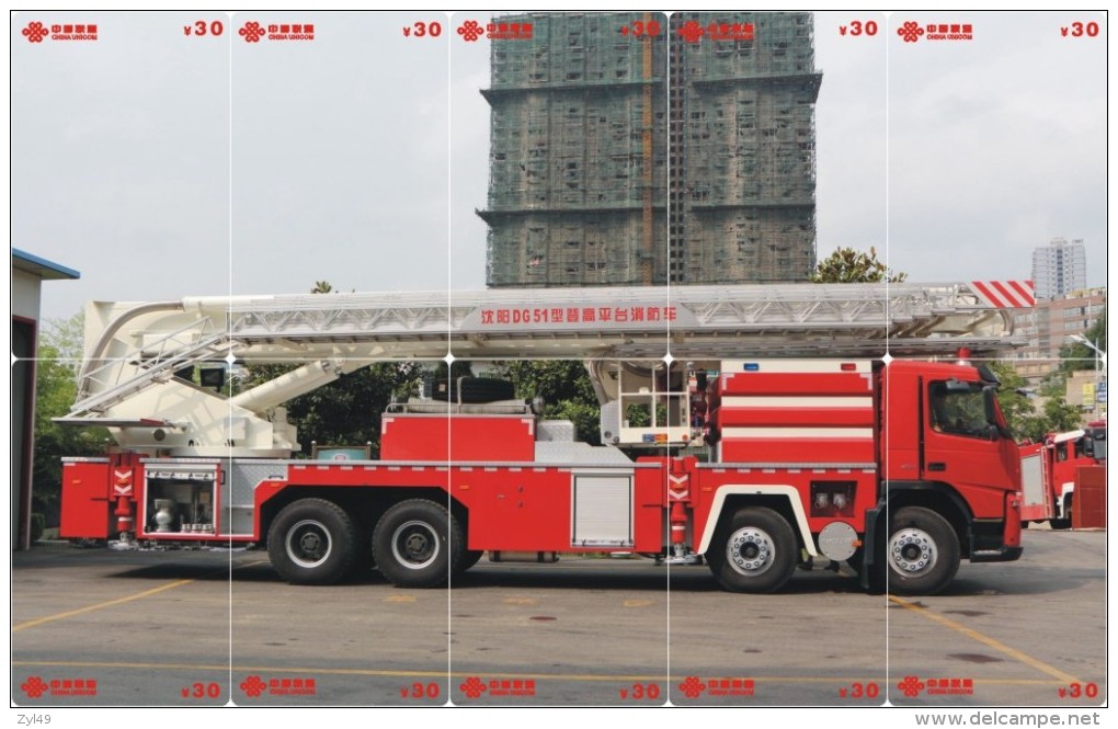 A04404 China phone cards Fire Engine puzzle 160pcs