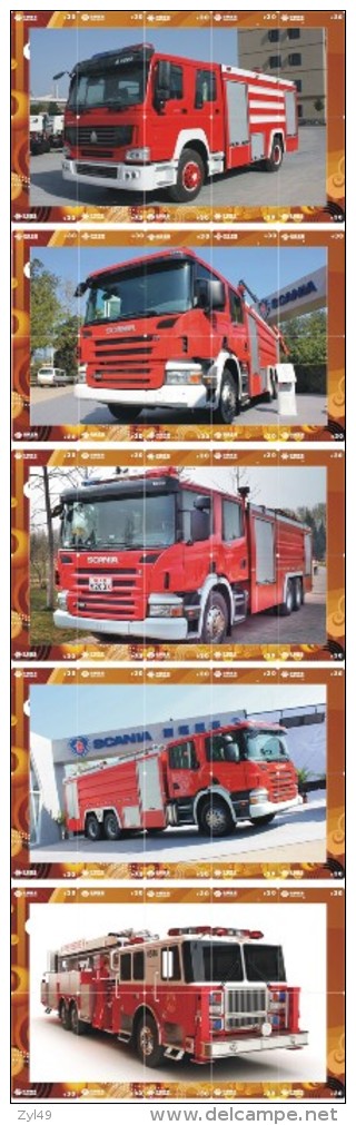 A04404 China phone cards Fire Engine puzzle 160pcs