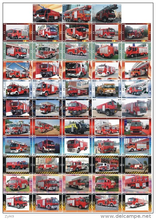 A04403 China Phone Cards Fire Engine Puzzle 212pcs - Firemen