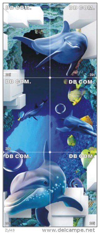 D04011 China Phone Cards Dolphin Puzzle 54pcs - Delfines