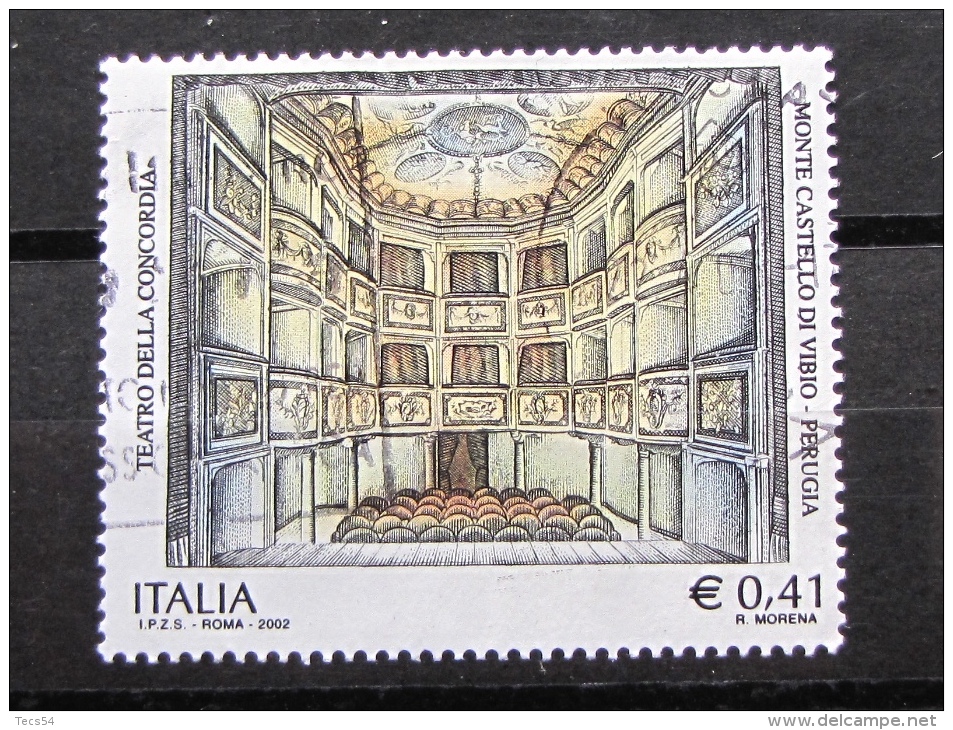 ITALIA USATI 2002 - TEATRO DELLA CONCORDIA MONTE CASTELLO DI VIBIO - SASSONE 2648 - RIF. G 2158 - 1^ SCELTA - 2001-10: Usati