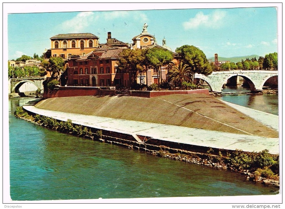 O1129 Roma - Panorama Con L'Isola Tiberina E Il Fiume Tevere  / Viaggiata 1978 - Fiume Tevere