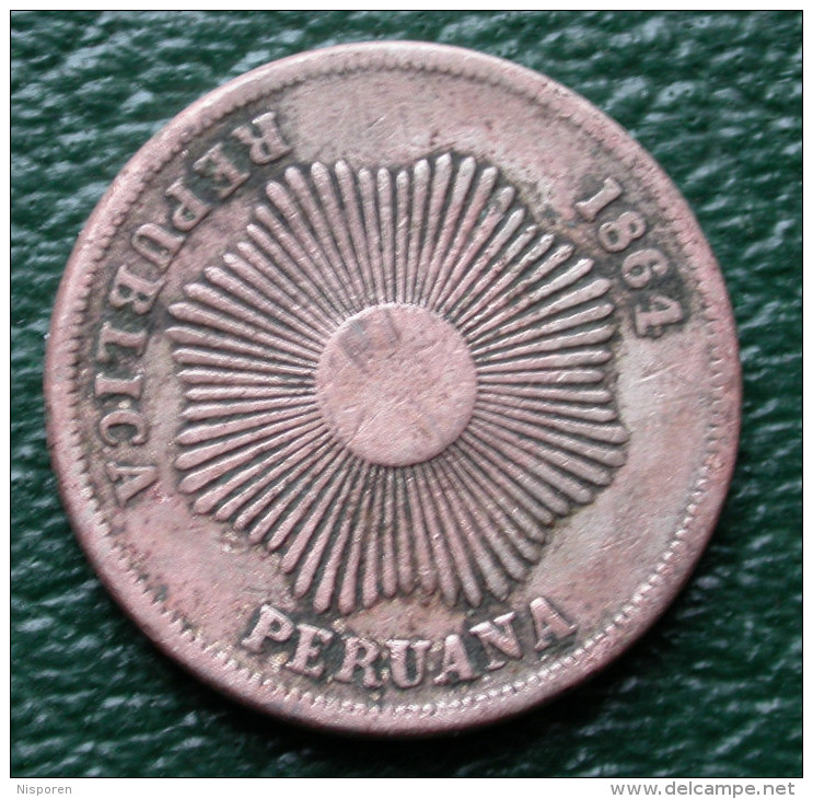 Dos Centavos 1864 -Republica Peruana - Peru
