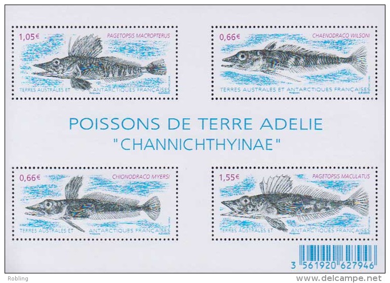 Antarctic.T.A.A.F.2014.Sheets.4v.Fish.MNH.22331 - Andere & Zonder Classificatie