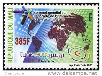 Mali 2005 Sommet Mondial Société De L´information Informationsgesellschaft IT Tunis 2005, 385 F Mnh - Mali (1959-...)