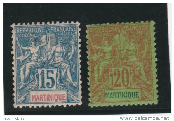 Martinique _15c &20c _ Groupe (1892 ) - Other & Unclassified