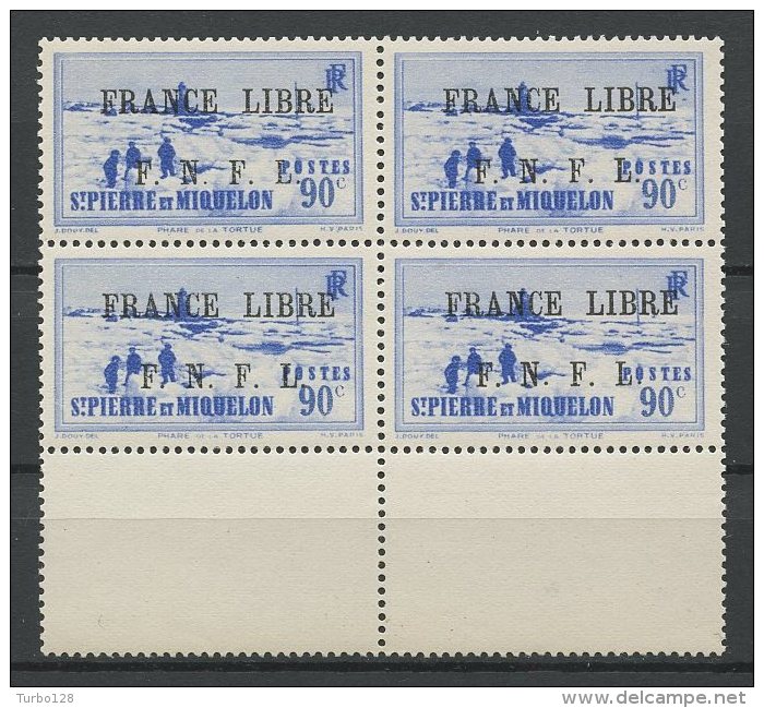 SPM MIQUELON 1941 N° 262 Bloc De 4  ** Neuf = MNH Superbe FRANCE LIBRE Phare De La Tortue Light House - Neufs