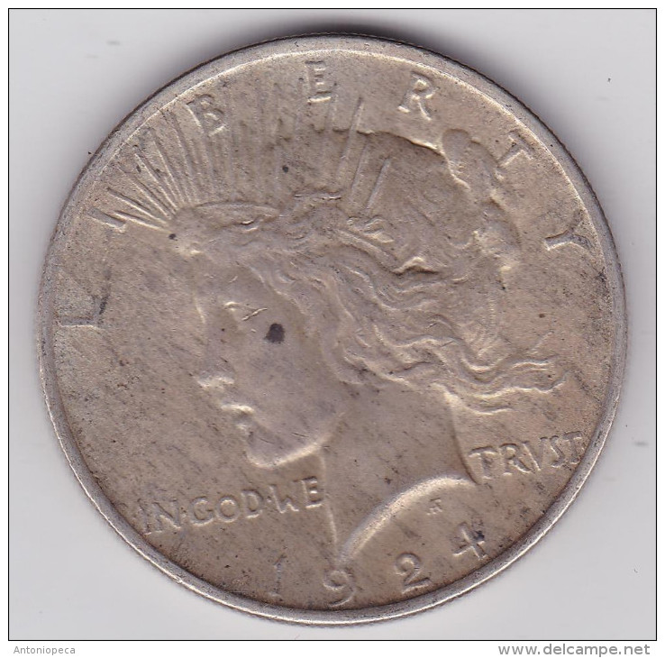 UNITED STATES 1924 Peace Silver Dollar - 1921-1935: Peace (Paix)