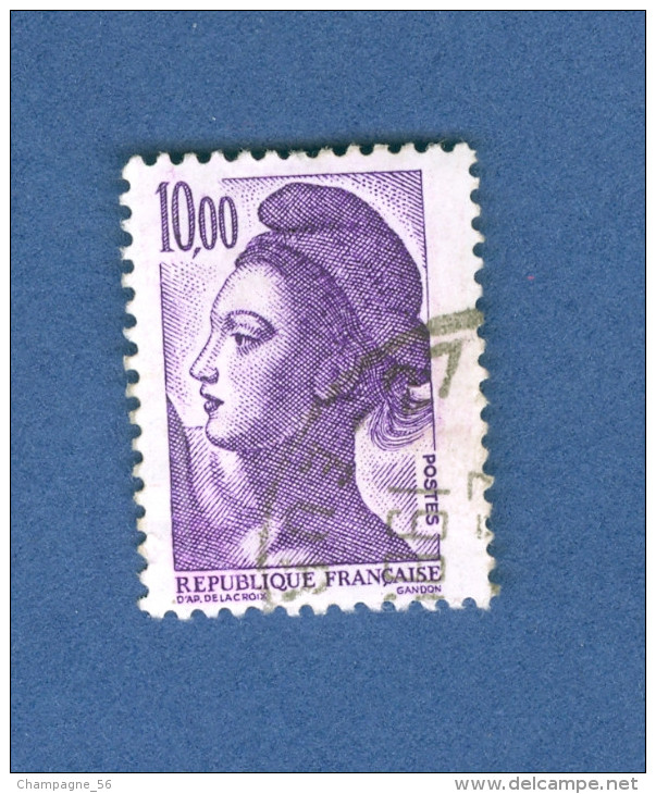 1983 N° 2276 TYPE B DEUX BANDES PHOSPHORESCENTES  LIBERTÉ DE GANDONOBLITÉRÉ - Used Stamps