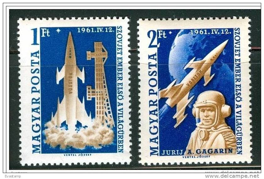 HUNGARY-1961. 1st Man In Space-GAGARIN Cpl.Set MNH! - Europe