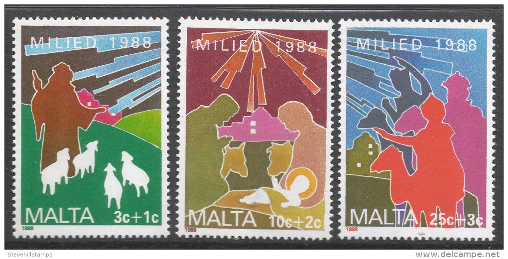 Malta. 1988 Christmas. MNH Complete Set. SG 839-841 - Malta