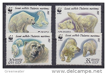 Russia 1987  WWF /   Icebear 4v ** Mnh  (26887B) - Unused Stamps