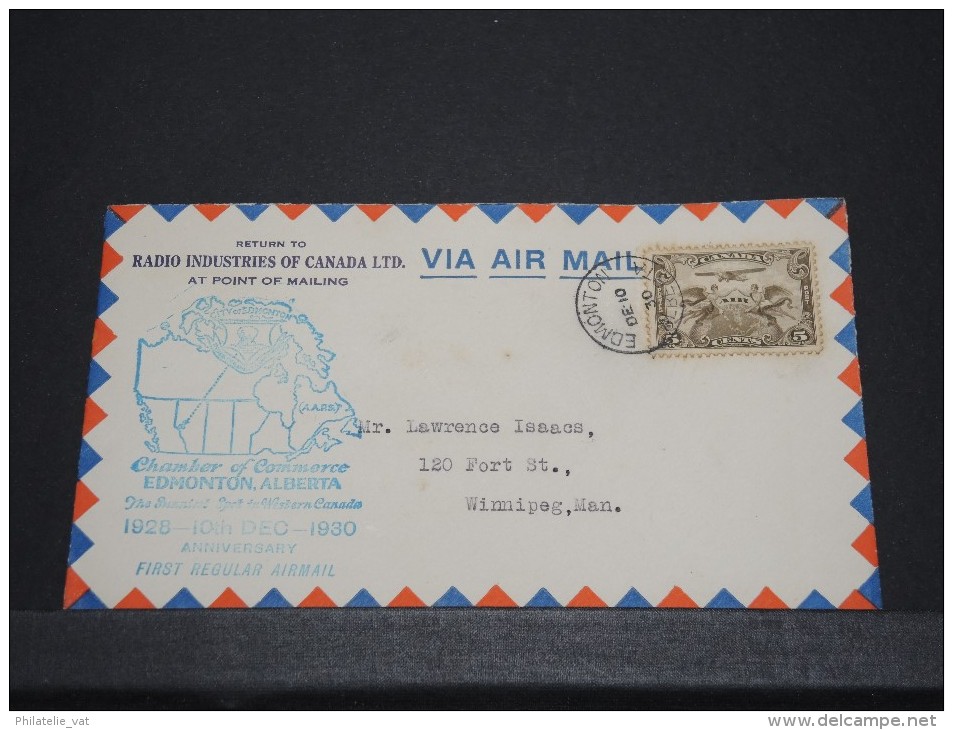 CANADA - Lettre 1er Jour Année Année 30 Avec Vifnette Au Dos - A étudier - P14882 - ....-1951