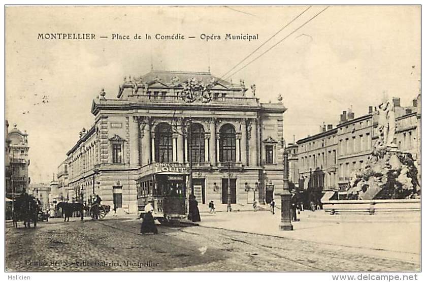 - Herault - Ref A600 - Montpellier - Place De La Comedie - Opera Municipal - Tramway - Carte Bon Etat - - Montpellier