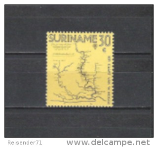 Suriname 1971 Geschichte Persönlichkeiten Forscher Entdecker Willem Mogge Landkarten Karten Vermessung, Mi. 607 ** - Suriname