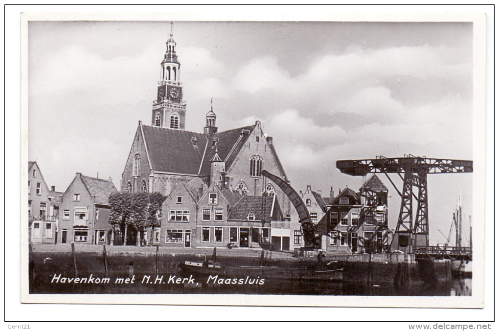 NL - ZUID-HOLLAND, MAASSLUIS, Havenkom & N.H. Kerk, 1949 - Maassluis