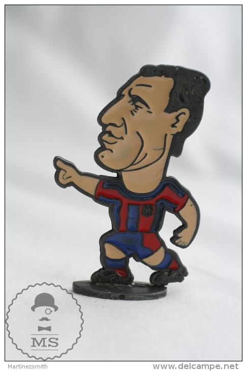 Vintage Spanish F.C. Barcelona Football Club Collectible Metal Figurine - Hristo Stoichkov - Otros & Sin Clasificación