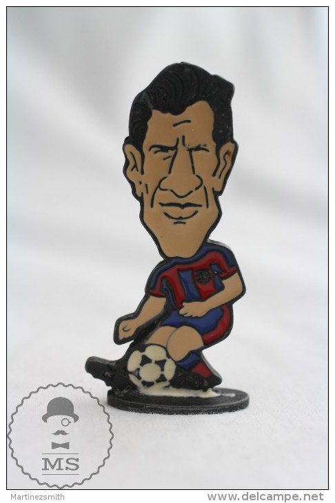 Vintage Spanish F.C. Barcelona Football Club Collectible Metal Figurine - Luis Figo - Otros & Sin Clasificación