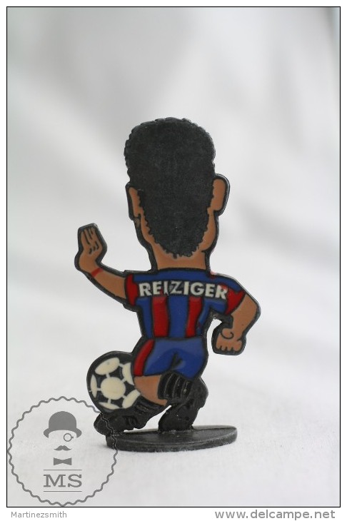 Vintage Spanish F.C. Barcelona Football Club Collectible Metal Figurine - Michael Reiziger - Otros & Sin Clasificación