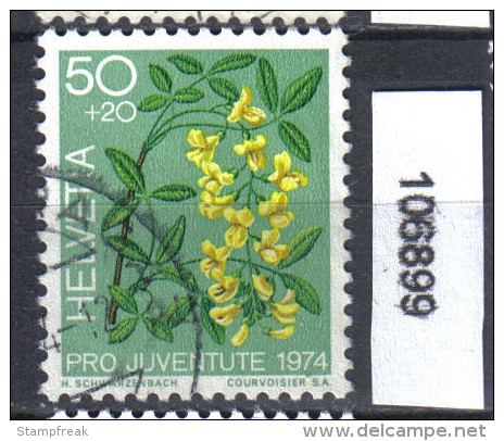 Schweiz, Zst. PJ 250, Mi. 1044 O Goldregen - Plantas Tóxicas