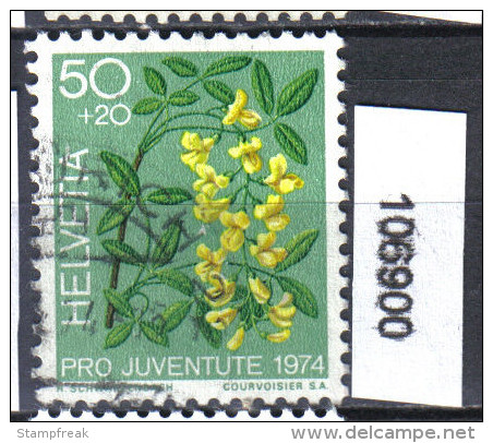 Schweiz, Zst. PJ 250, Mi. 1044 O Goldregen - Plantes Toxiques