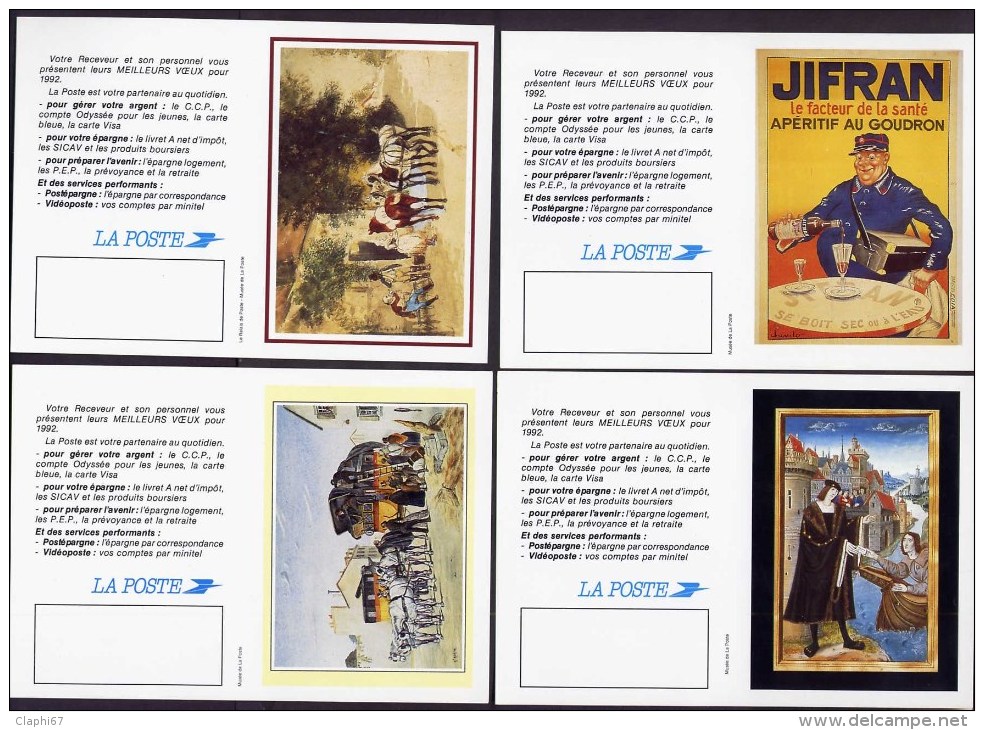 12 Petits Calendriers De La Poste Différents (3scans) 1992 (2) 1993 (3) 1994 (1) 1995 (2) Non Pliés - Petit Format : 1991-00