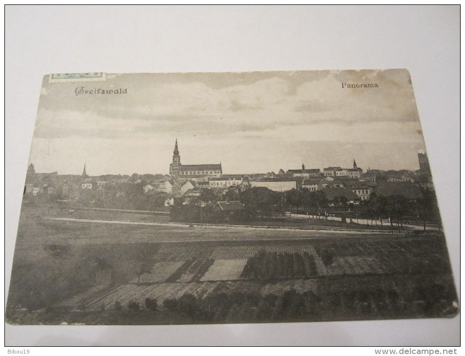 CPA  GREIFSWALD PANORAMA 1911 - Greifswald