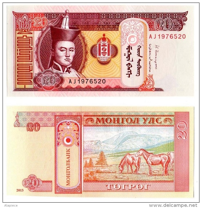 Mongolie - 20 Tugrik 2013 (UNC) - Mongolia