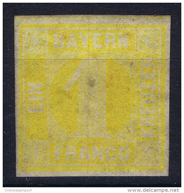 BAYERN:  Mi Nr 8, Yvert 9  MH/*  1862 - Mint