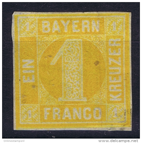 BAYERN:  Mi Nr 8, Yvert 9  Not Used (*)  1862 - Mint