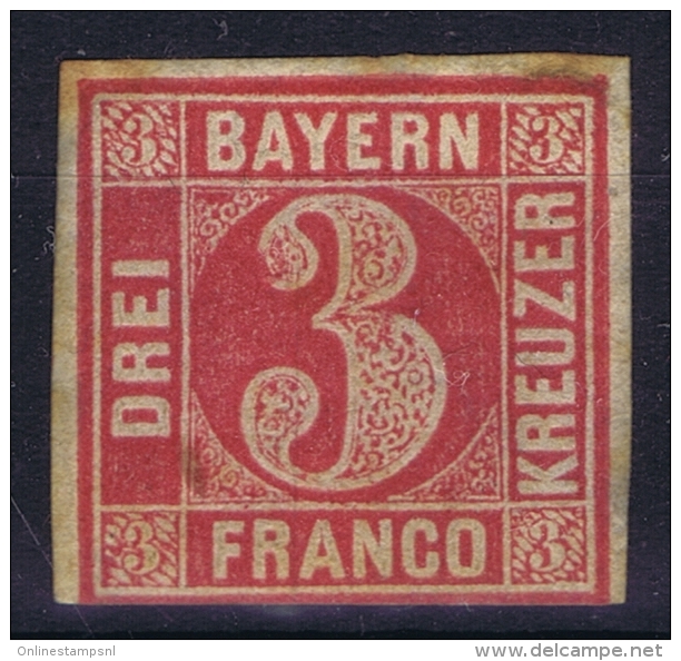BAYERN:  Mi Nr 9 A , Yvert 10  MH/*  1862 - Ungebraucht