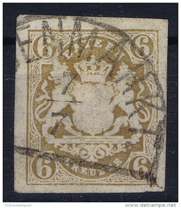 BAYERN:  Mi Nr 20  Used  1868 Bahnpost Stempel - Usados