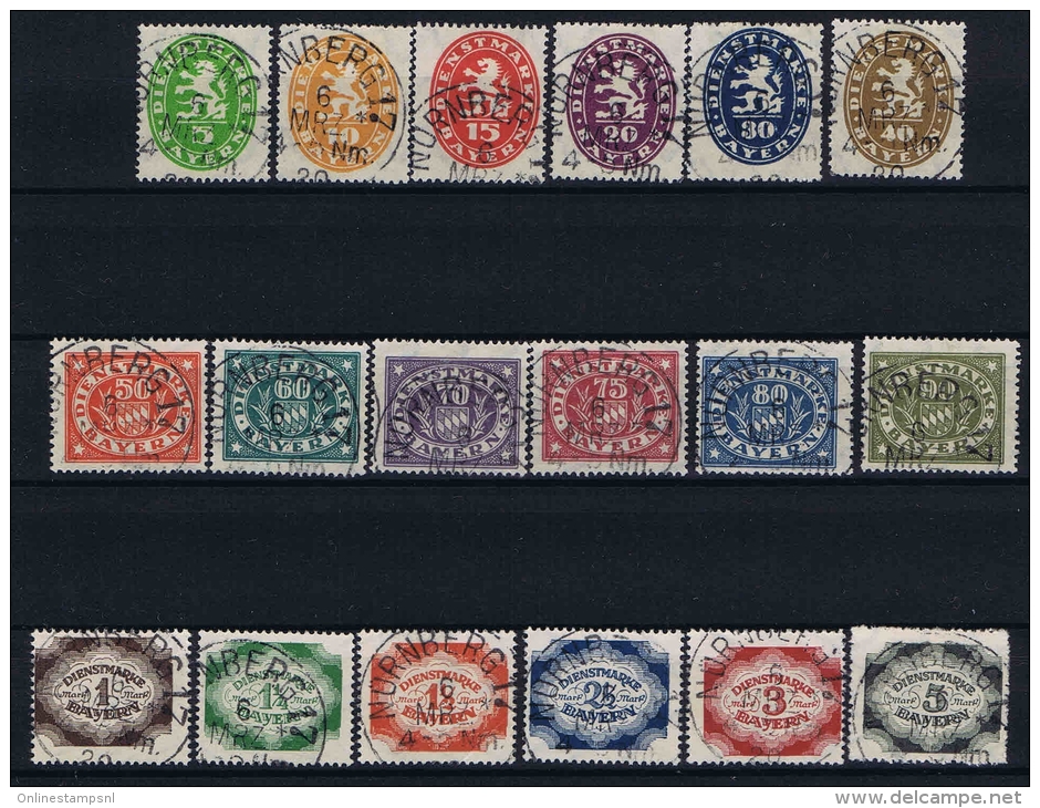 BAYERN:  Mi Nr DM 44 - 61  Used 1.5 Mark Has A Fold, We Think The Cancels Are FALSCHstempel/rückdatiert - Other & Unclassified