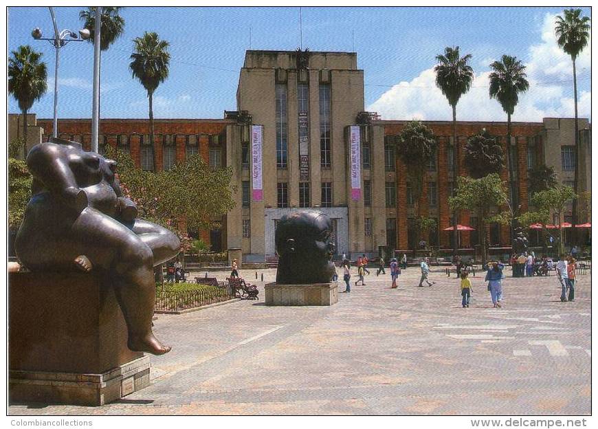 Lote PEP933, Colombia, Postal, Postcard, Medellin, Botero, Plaza De Las Esculturas, Square Sculpture, 1617 - Colombia